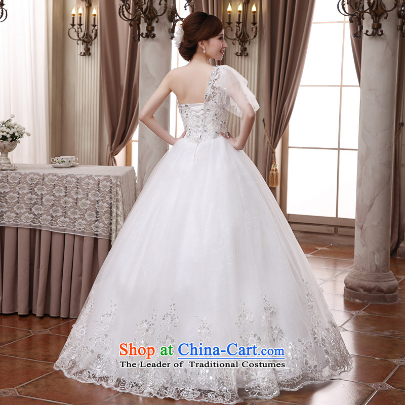 Talk to her wedding dresses new 2015 align to shoulder straps to align the Korean elegant large pregnant women bride wedding white honey words to wife XXXL, shopping on the Internet has been pressed.