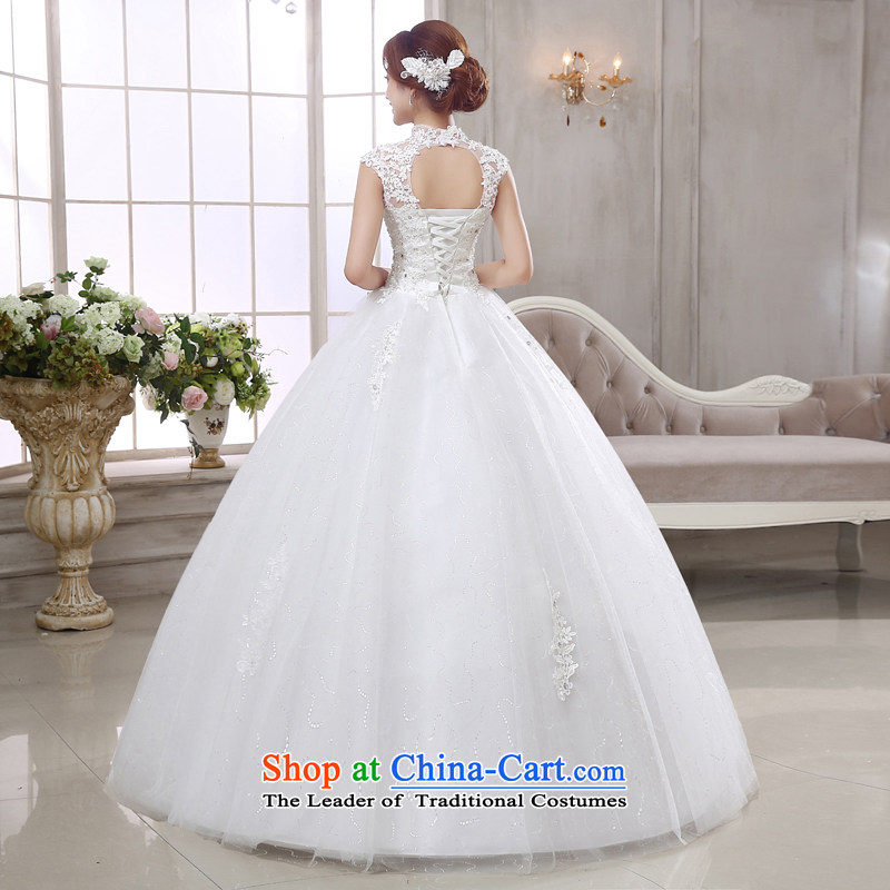 Rain-sang yi bride wedding dress 2015 new Korean style large diamond elegant align to bind with hanging also lace sexy white wedding HS877 white L, rain-sang Yi shopping on the Internet has been pressed.