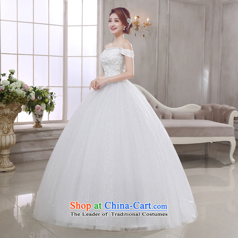 Rain Coat is stylish stars of marriages 2015 White gauze Korean style wedding gown princess slotted shoulder lace large wedding video HS878 thin white L, rain-sang Yi shopping on the Internet has been pressed.