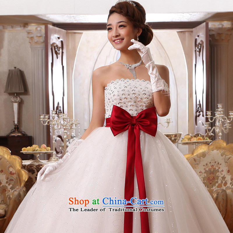 The privilege of serving-leung 2015 new bride Top Loin of wiping the chest pregnant women wedding dresses princess thick MM larger custom white 8XL, honor services-leung , , , shopping on the Internet