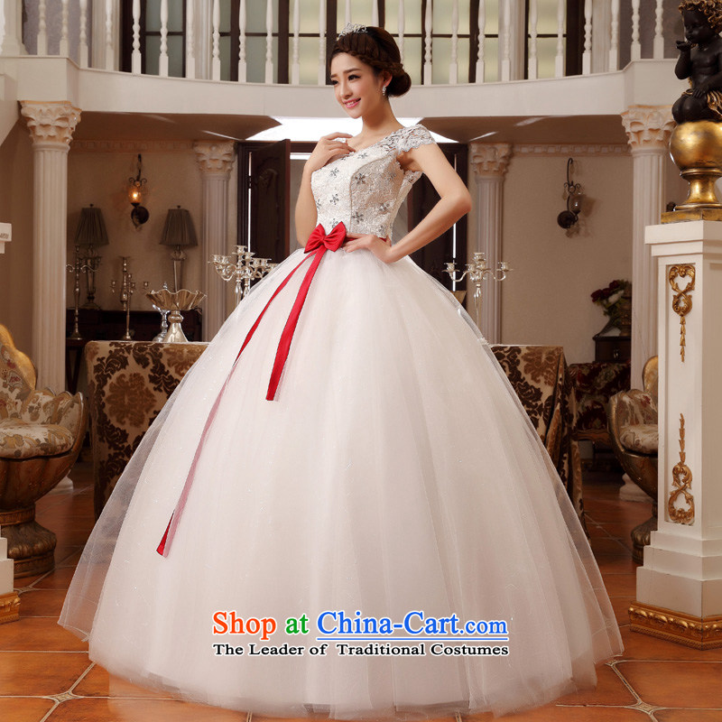 The privilege of serving-leung 2015 new bride royal wedding word shoulder lace large Fat MM video thin white 5XL, wedding dresses of service-leung , , , shopping on the Internet
