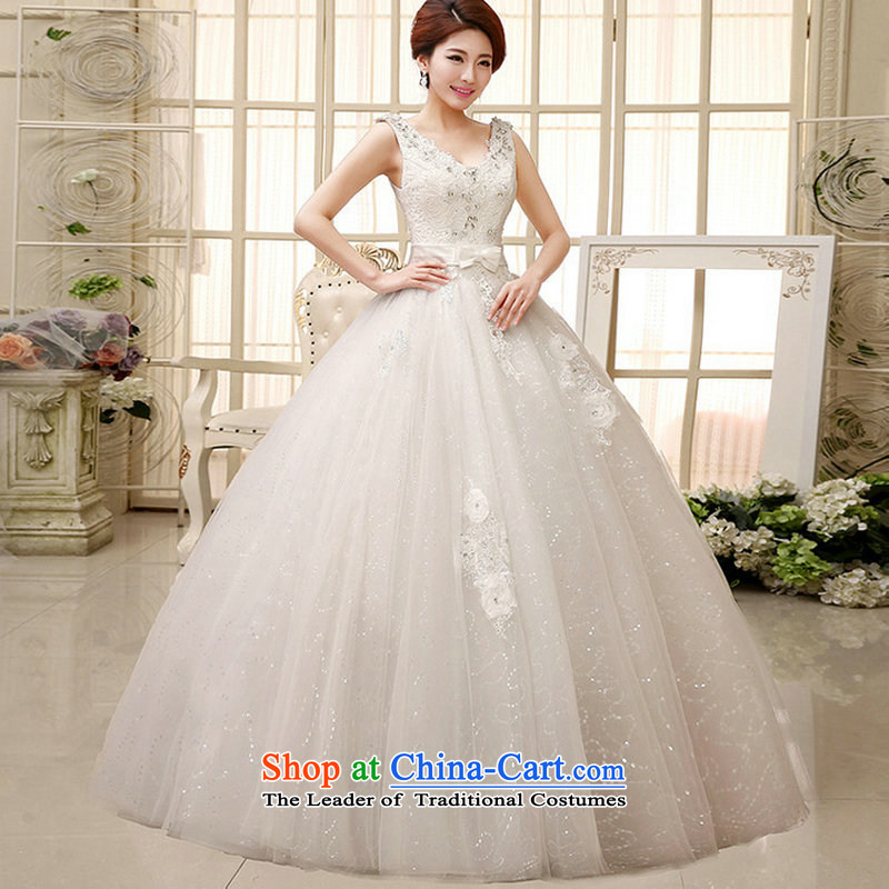 Yet, a high standard and style water-soluble lace booking drill and sexy shoulders V-Neck bride wedding dresses al00287 White M naoji a , , , shopping on the Internet