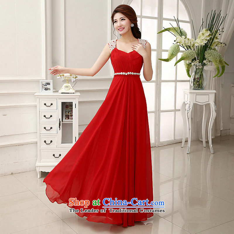 Naoji a 2014 new dress Korean elegant shoulders captain skirt sister dress al00280 red XL, yet a , , , shopping on the Internet