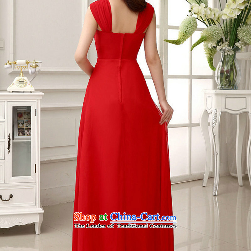 Naoji a 14 bridal bridesmaid wedding wedding long evening dress the betrothal of marriage bows al00281 services with a single red, L, are , , , shopping on the Internet