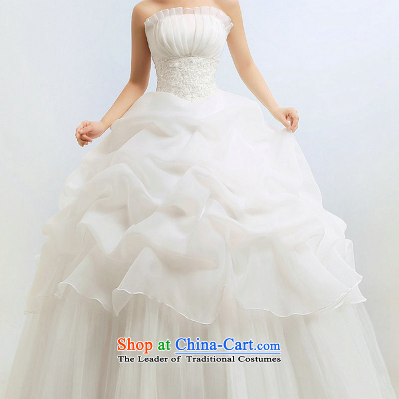 Yet, a new paragraph 2014 anointed chest Korean Princess graphics thin marriage wedding Korean wedding dress al00279 white L, yet a , , , shopping on the Internet