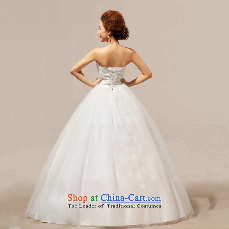 Naoji a 2014 new wedding anointed chest crystal Korean wedding dress al00274 white L, yet a , , , shopping on the Internet