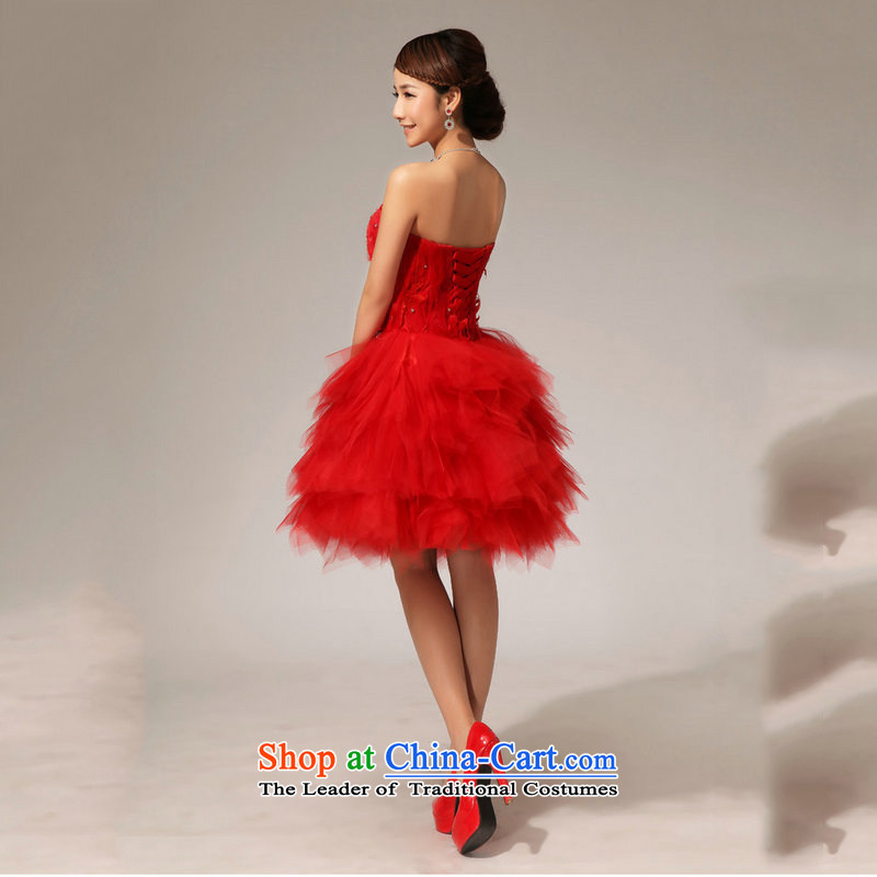 Naoji a 2014 new dresses bows to red dress small dress naoji M Red al00271 a , , , shopping on the Internet