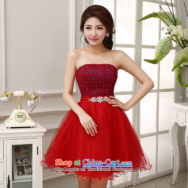 Naoji a 2014 new bride dress uniform marriage sister mission bows short, Red Dress al00253 RED M naoji a , , , shopping on the Internet