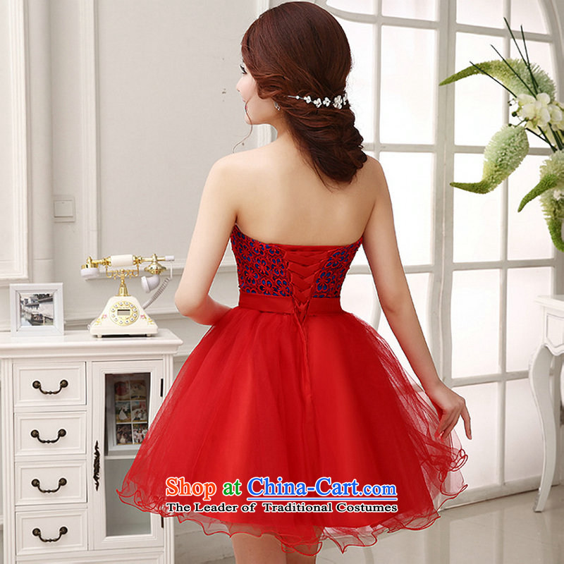 Naoji a 2014 new bride dress uniform marriage sister mission bows short, Red Dress al00253 RED M naoji a , , , shopping on the Internet