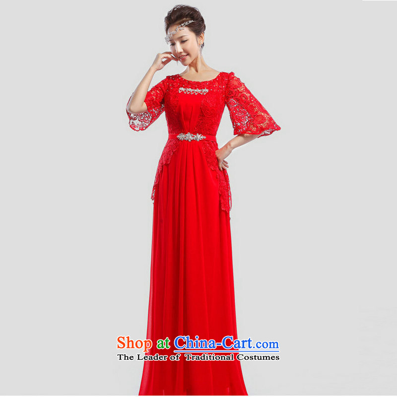 Naoji a 2014 new bride bows dress marriage evening dress al00254 moderator red XL, yet a , , , shopping on the Internet