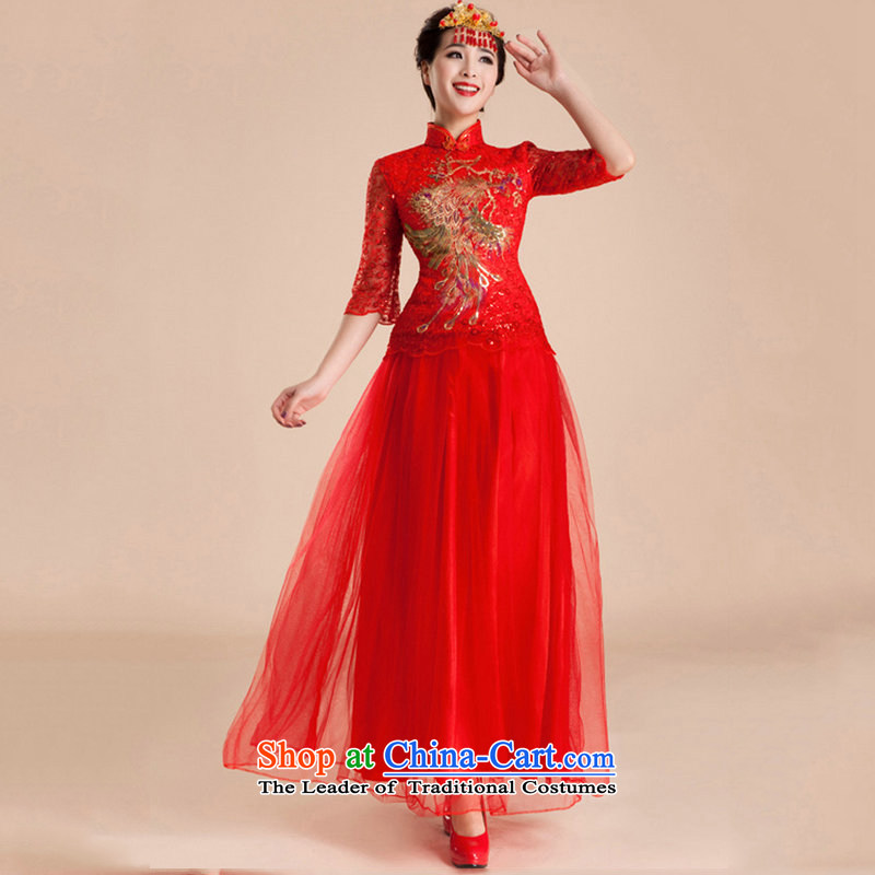 Yet, a new paragraph 2014 bows to marry retro dress bride wedding al00261 RED M naoji a , , , shopping on the Internet