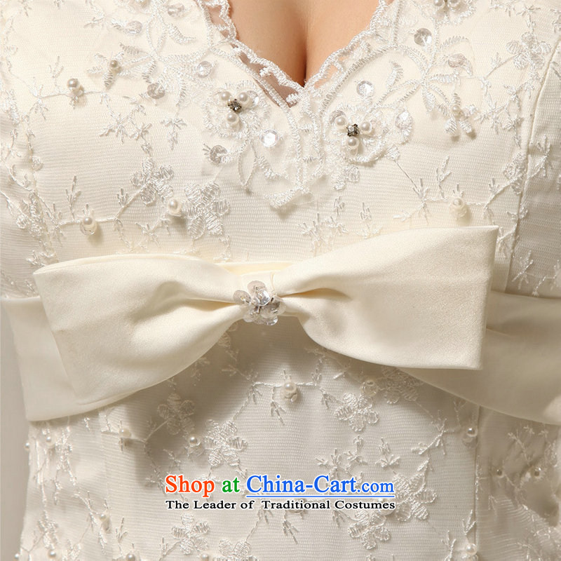 Naoji a 2014 New royal retro deluxe lace Sau San crowsfoot tail bride wedding al00311 white s naoji a , , , shopping on the Internet
