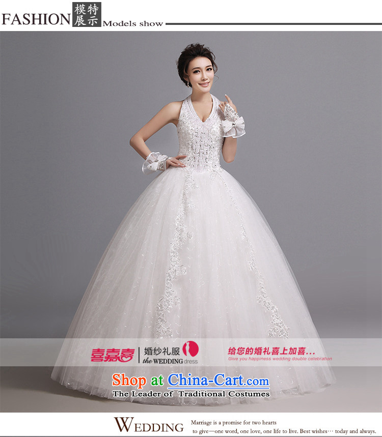 Hei Kaki wedding dresses 2015 new Korean deep V to align the strap around your neck to align the lace bon bon J002 wedding pictures, price XL white, brand platters! The elections are supplied in the national character of distribution, so action, buy now enjoy more preferential! As soon as possible.