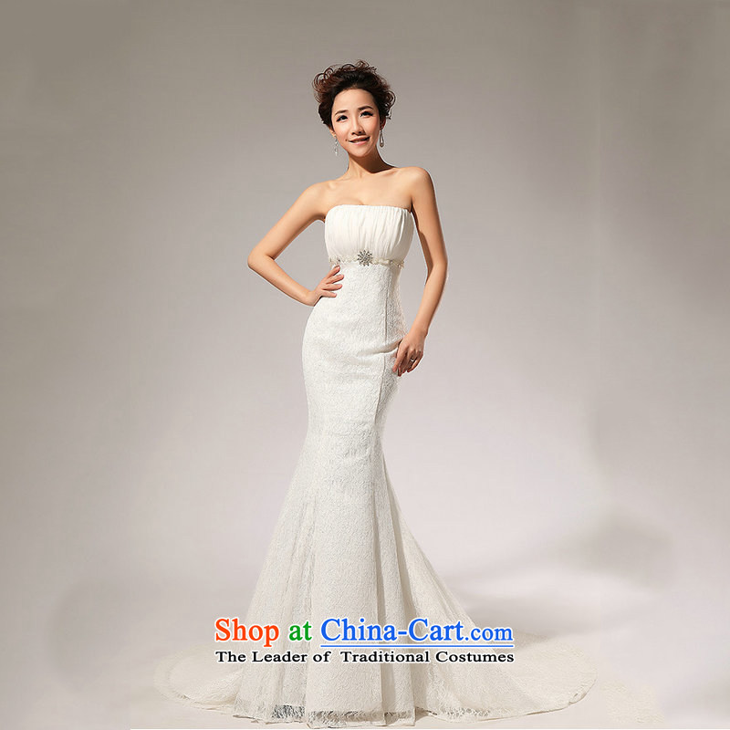 Naoji a 2014 new lace alignment of the waist A skirt anointed chest wedding dresses long skirt al00309 White XL, yet a , , , shopping on the Internet