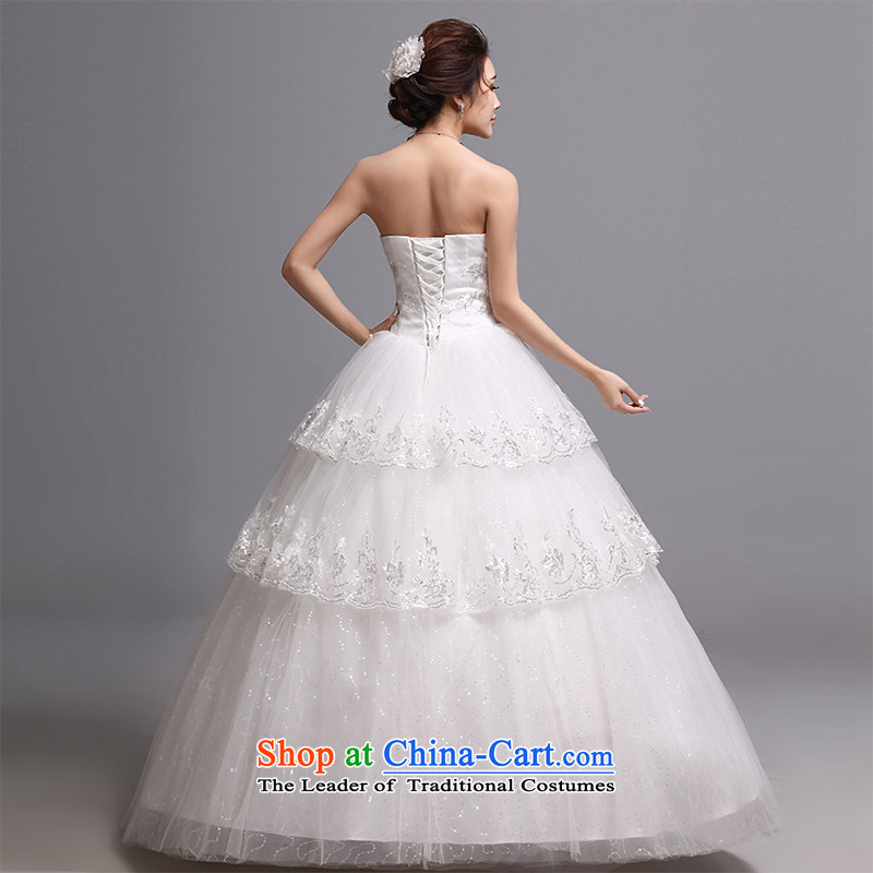 Hei Kaki wedding dresses 2015 new Korean wiping the chest to bind with marriages wedding J006 White M Hi Kaki shopping on the Internet has been pressed.