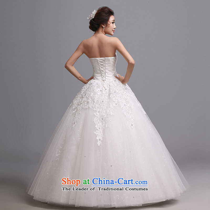 Hei Kaki wedding dresses 2015 autumn and winter new Korean wiping the chest to bind with marriages wedding J008 White XL, Hei Kaki shopping on the Internet has been pressed.