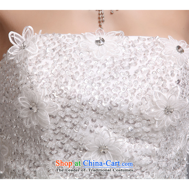 Hei Kaki wedding dresses 2015 new Korean wiping the chest to bind with marriages wedding J010 White XL, Hei Kaki shopping on the Internet has been pressed.