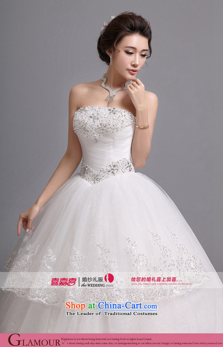 Hei Kaki wedding dresses 2015 new Korean wiping the chest to bind with luxury water drilling in the fourth quarter of lace white XS pictures, J012 price, brand platters! The elections are supplied in the national character of distribution, so action, buy now enjoy more preferential! As soon as possible.