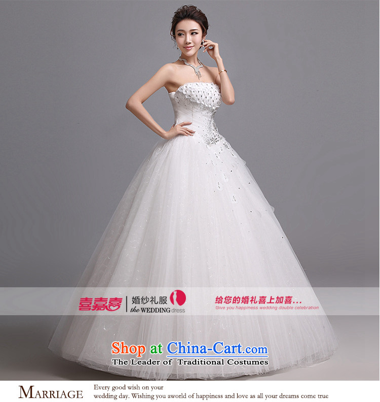 Hei Kaki wedding dresses 2015 new Korean wiping the chest to bind with Korean sweet ladies princess J013 wedding  pictures, price XL white, brand platters! The elections are supplied in the national character of distribution, so action, buy now enjoy more preferential! As soon as possible.