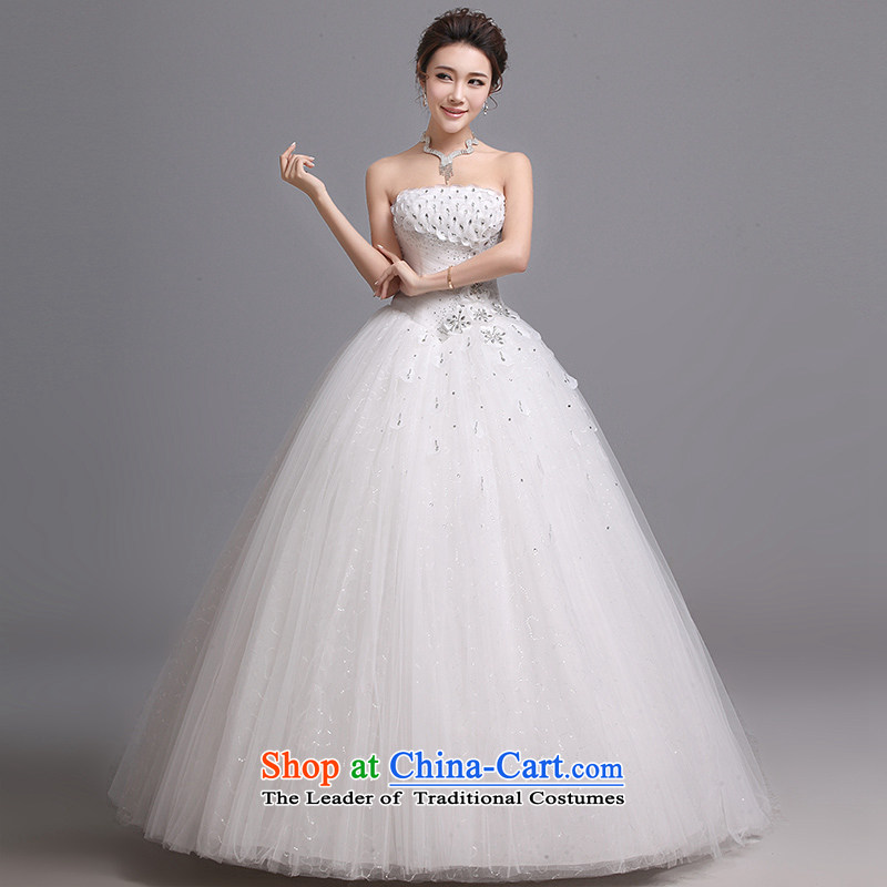 Hei Kaki wedding dresses 2015 new Korean wiping the chest to bind with Korean sweet ladies princess wedding J013 White XL, Hei Kaki shopping on the Internet has been pressed.