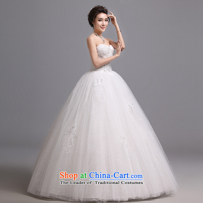 Hei Kaki wedding dresses 2015 new Korean wiping the chest to bind with marriages wedding J014 White M Hi Kaki shopping on the Internet has been pressed.