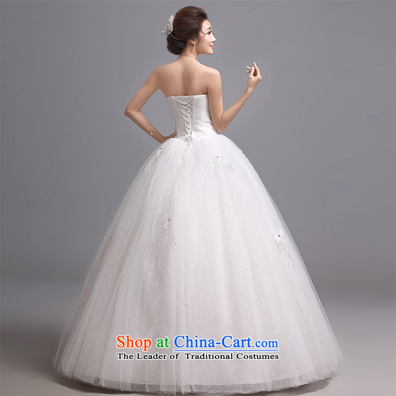 Hei Kaki wedding dresses 2015 new Korean wiping the chest to bind with marriages wedding J014 White M Hi Kaki shopping on the Internet has been pressed.