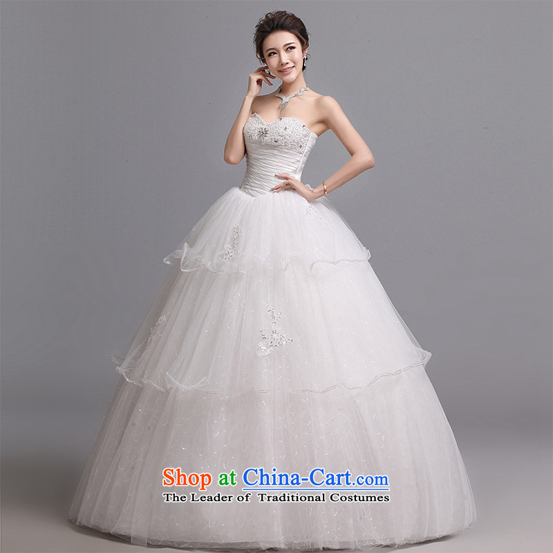 Hei Kaki wedding dresses 2015 new Korean wiping the chest to bind with marriages wedding J015 White M Hi Kaki shopping on the Internet has been pressed.