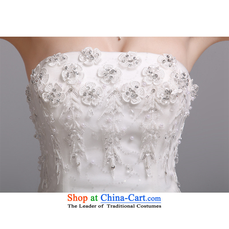 Hei Kaki wedding dresses 2015 autumn and winter new Korean wiping the chest to bind with marriages wedding J018 white S, Hei Kaki shopping on the Internet has been pressed.