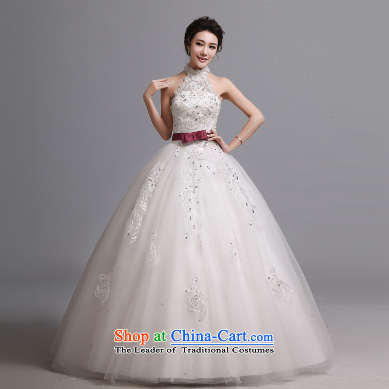 Hei Kaki wedding dresses 2015 autumn and winter new elegant hang also align to bind with marriages wedding J022 white?L