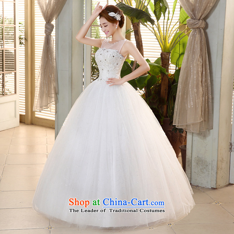 Hiv Miele wedding dresses 2015 new transparent gauze shoulders a field shoulder Korean lace wiping the chest straps to align the Sau San H-75 yarn  , L, HIV Miele White , , , shopping on the Internet