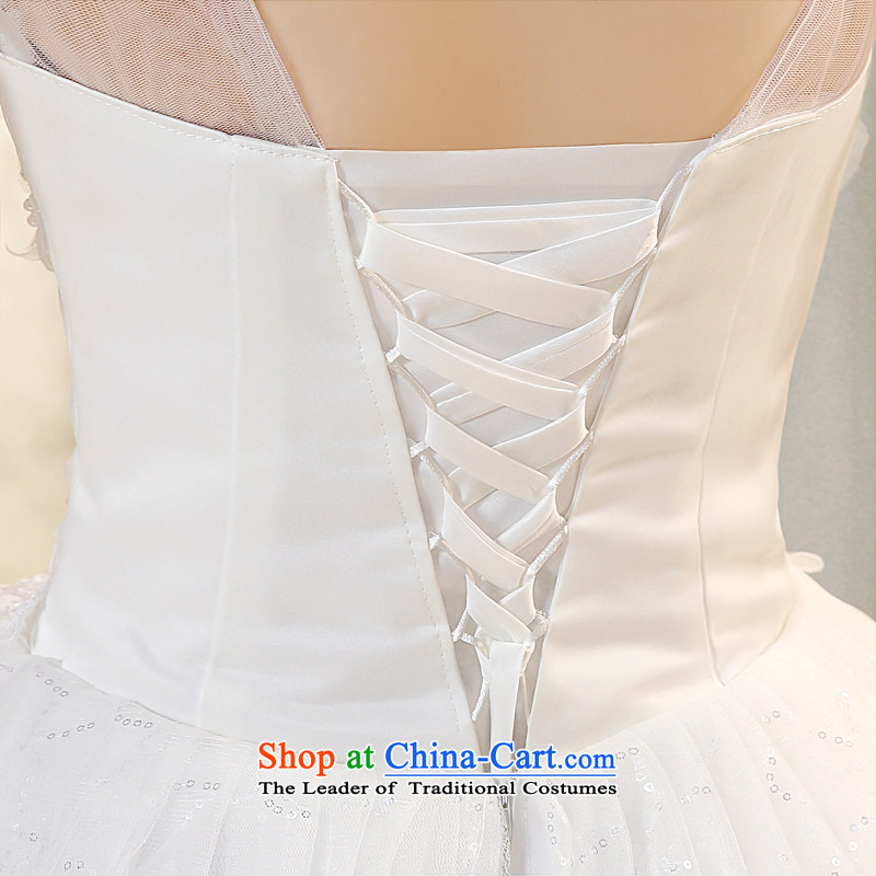 Hiv Miele wedding dresses 2015 new transparent gauze shoulders a field shoulder Korean lace wiping the chest straps to align the Sau San H-75 yarn  , L, HIV Miele White , , , shopping on the Internet