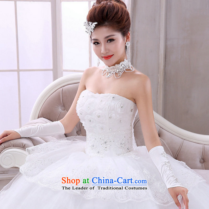 Naoji a bride light white Korean version of V-neck in the spring to align the marriage straps wedding dresses al00304 White M naoji a , , , shopping on the Internet