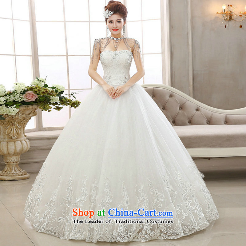 Naoji a 2014 new anointed chest love for white lace Korean brides retro Couture fashion wedding al00297 White XL, yet a , , , shopping on the Internet
