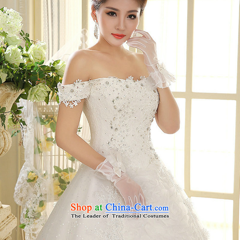 Naoji a 2014 new white women wedding dresses Korean word shoulder retro lace, White XL, naoji al00315 a , , , shopping on the Internet