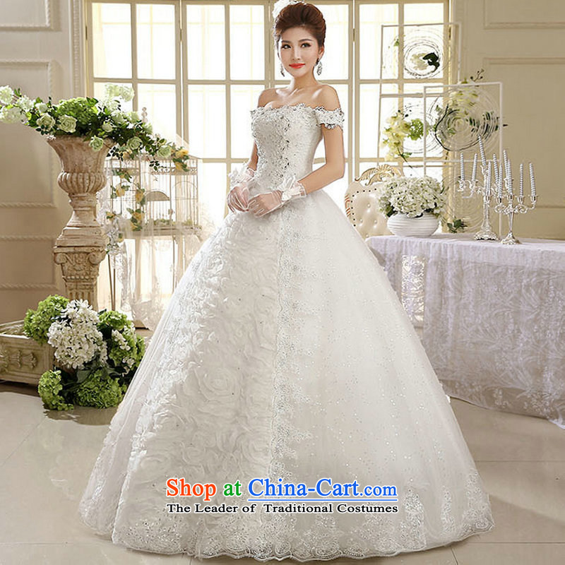 Naoji a 2014 new white women wedding dresses Korean word shoulder retro lace, White XL, naoji al00315 a , , , shopping on the Internet