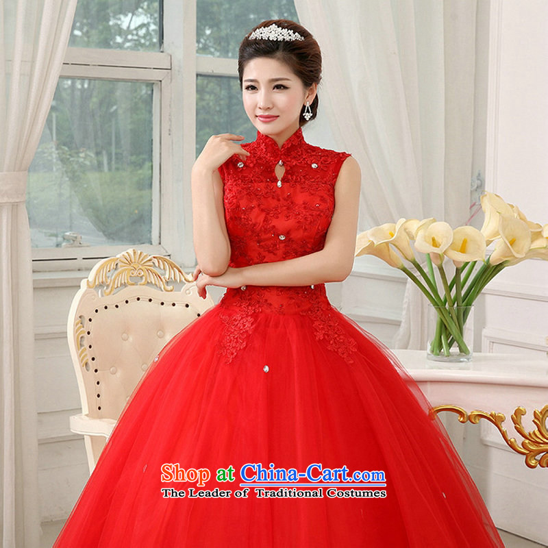 Naoji a 2014 new red wedding dress bride to align graphics thin package shoulder straps lace retro al00316 RED M naoji a , , , shopping on the Internet