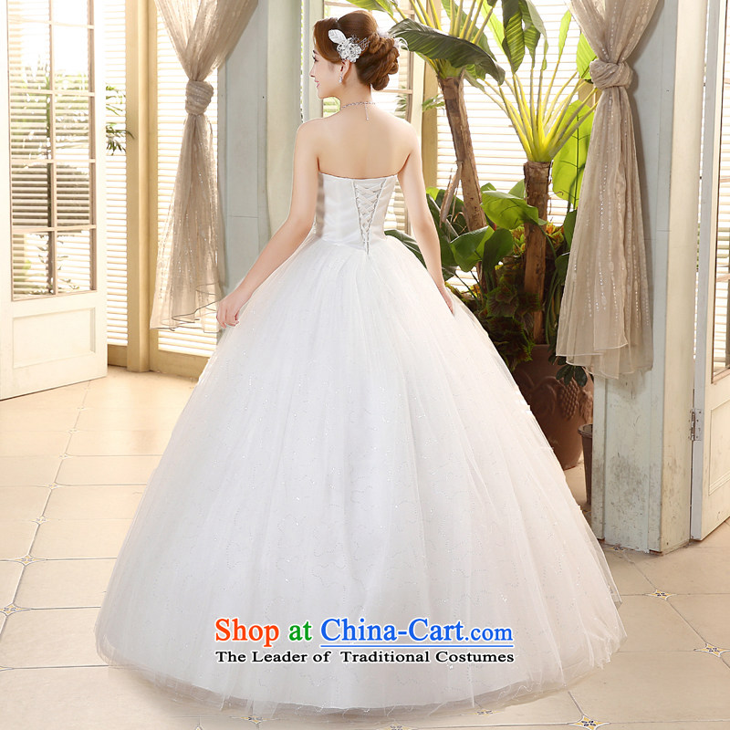 Hiv Miele wedding dresses 2015 new Korean diamond heart-shaped anointed chest lace PEARL FLOWER straps to align graphics Sau San H-73 thin white M HIV Miele shopping on the Internet has been pressed.