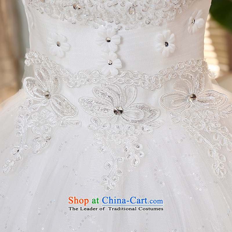 Hiv Miele wedding dresses 2015 new Korean diamond heart-shaped anointed chest lace PEARL FLOWER straps to align graphics Sau San H-73 thin white M HIV Miele shopping on the Internet has been pressed.