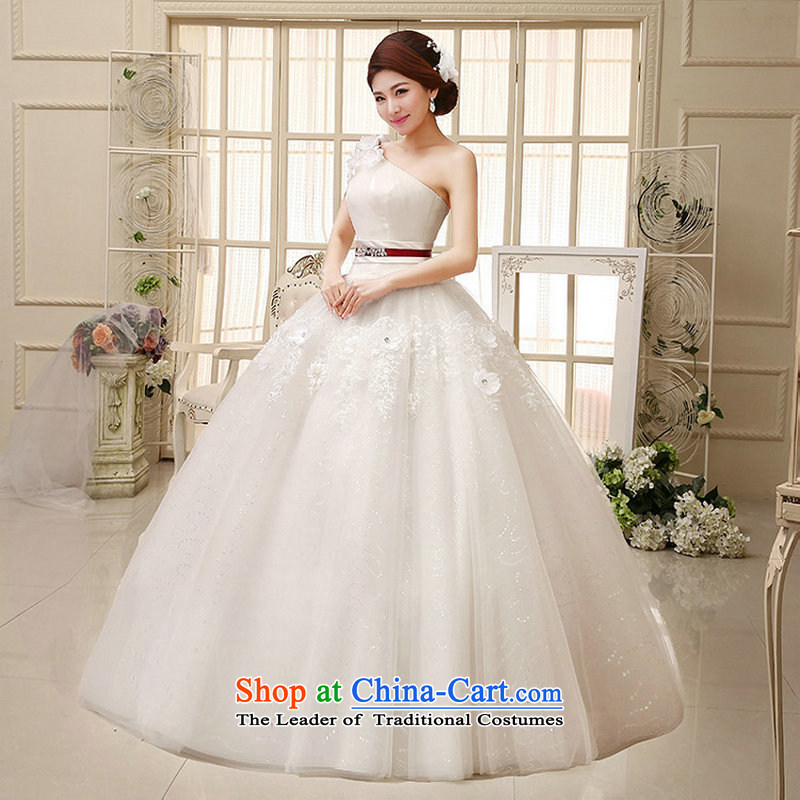 Naoji a 2014 new wedding dress shoulder bon bon skirt Fashion to align manually flowers wedding al00319 white S naoji a , , , shopping on the Internet