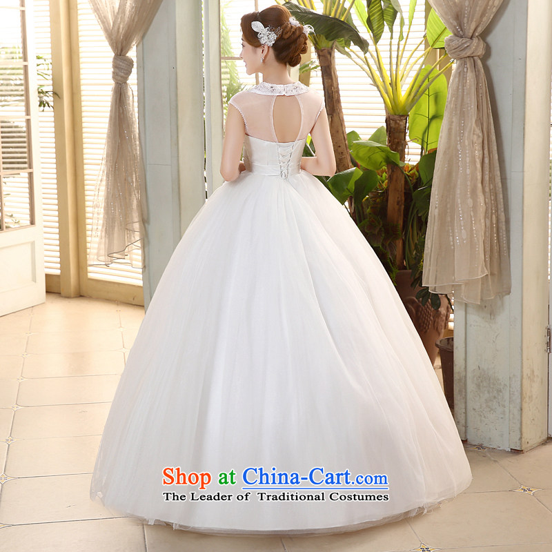 Hiv Miele wedding dresses 2015 new lace dolls collar gauze slotted shoulder Korean wiping the chest straps to align the Sau San yarn H-76 White XL, HIV Miele shopping on the Internet has been pressed.