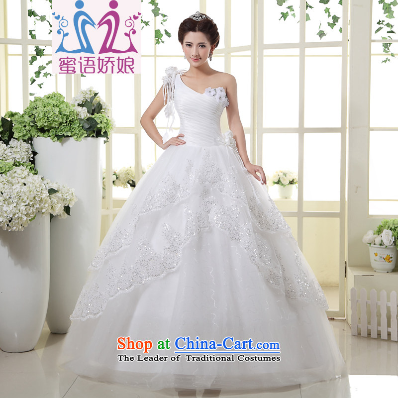Talk to Her Wedding Dress 2015 new single white to align the Korean version of the video can be customized thin princess large wedding white honey words to wife M , , , shopping on the Internet