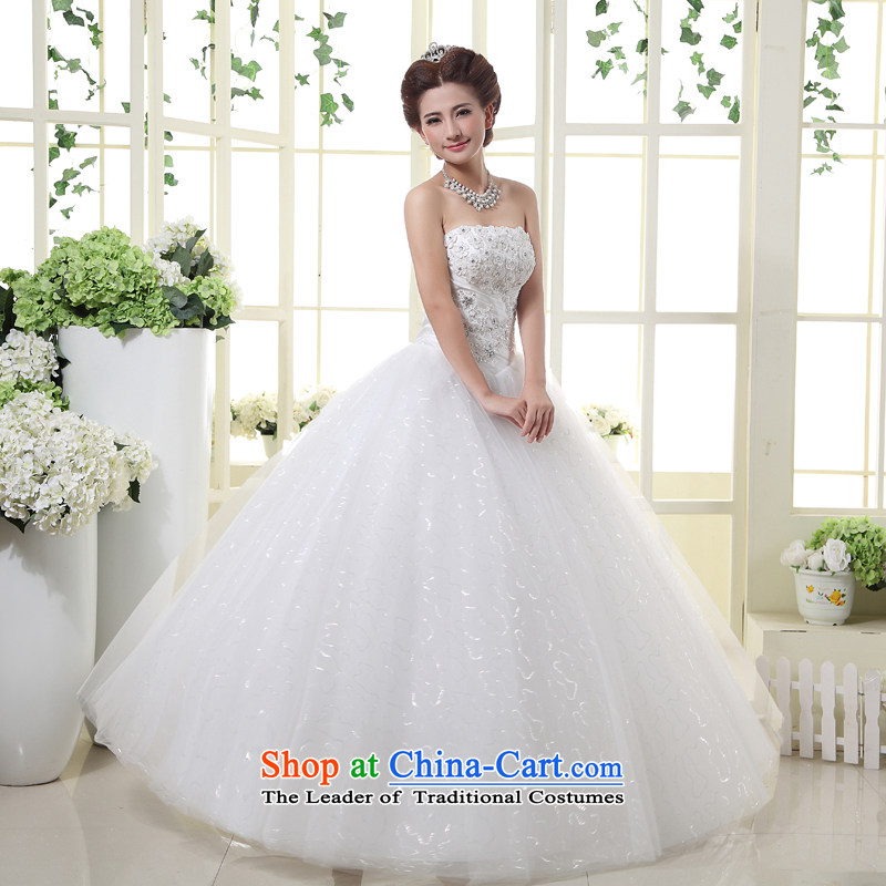 Talk to Her Wedding Dress 2015 new wiping the chest to marry the Princess Bride large elegant sweet Korean Bridal Suite white L, overture to Madame shopping on the Internet has been pressed.