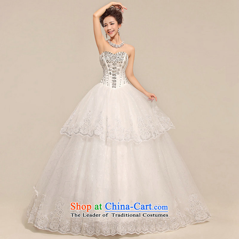 Yet, a new paragraph in the breast of his waist straps to align the princess skirt video thin Korean wedding dress XS1308 White XL, yet a , , , shopping on the Internet