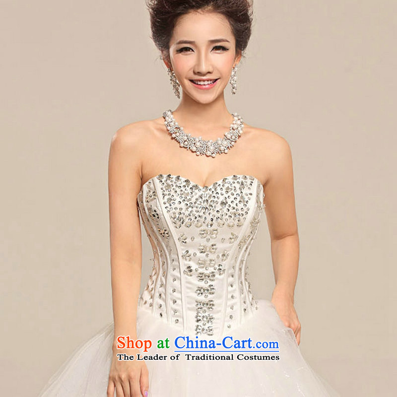 Yet, a new paragraph in the breast of his waist straps to align the princess skirt video thin Korean wedding dress XS1308 White XL, yet a , , , shopping on the Internet