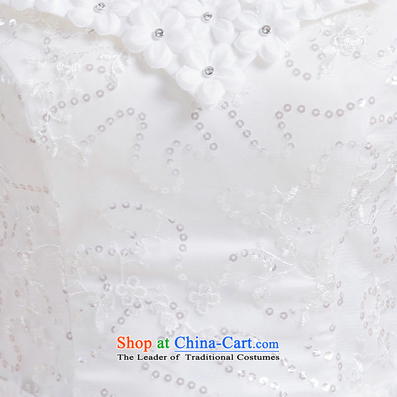 Naoji in the Korean version of the Snap To bon bon skirt retro bride wedding dresses of the waist stylish and simple wedding dresses XS1302 white XXL, naoji a , , , shopping on the Internet