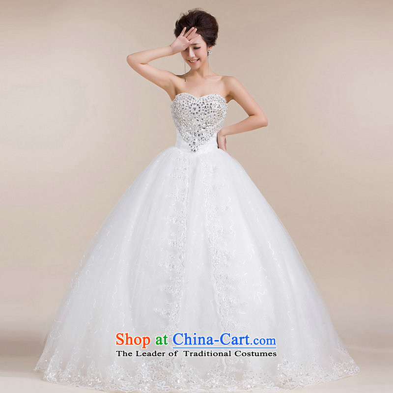 Yet, a wedding dresses and stylish Korean heart anointed chest lace bon bon skirt to align the cake skirt XS1307 White M naoji a , , , shopping on the Internet