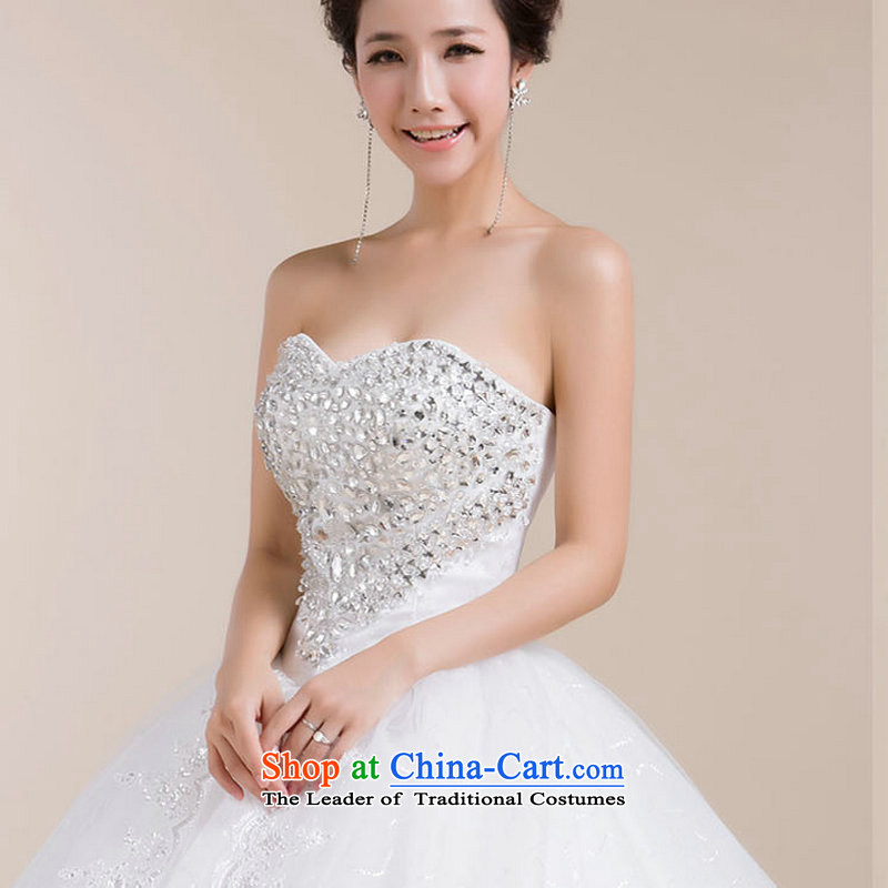 Yet, a wedding dresses and stylish Korean heart anointed chest lace bon bon skirt to align the cake skirt XS1307 White M naoji a , , , shopping on the Internet
