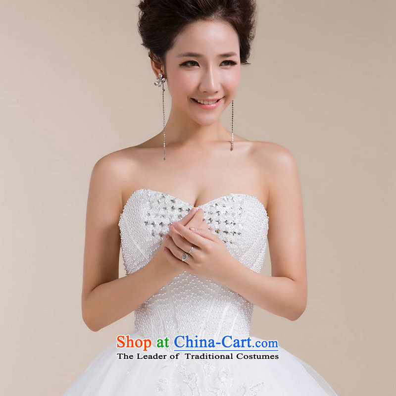 Yet, a wedding dress and bon bon long tail lights chest is a heart for marriages wedding dresses XS1306 white XXL, naoji a , , , shopping on the Internet