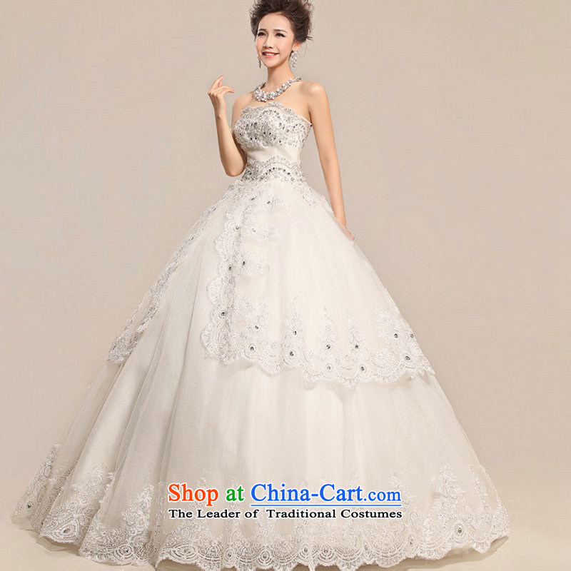 Naoji a new light on the 2014 decorated with chest lace noble pregnant women Top Loin of royal wedding dresses xs8708 white S naoji a , , , shopping on the Internet