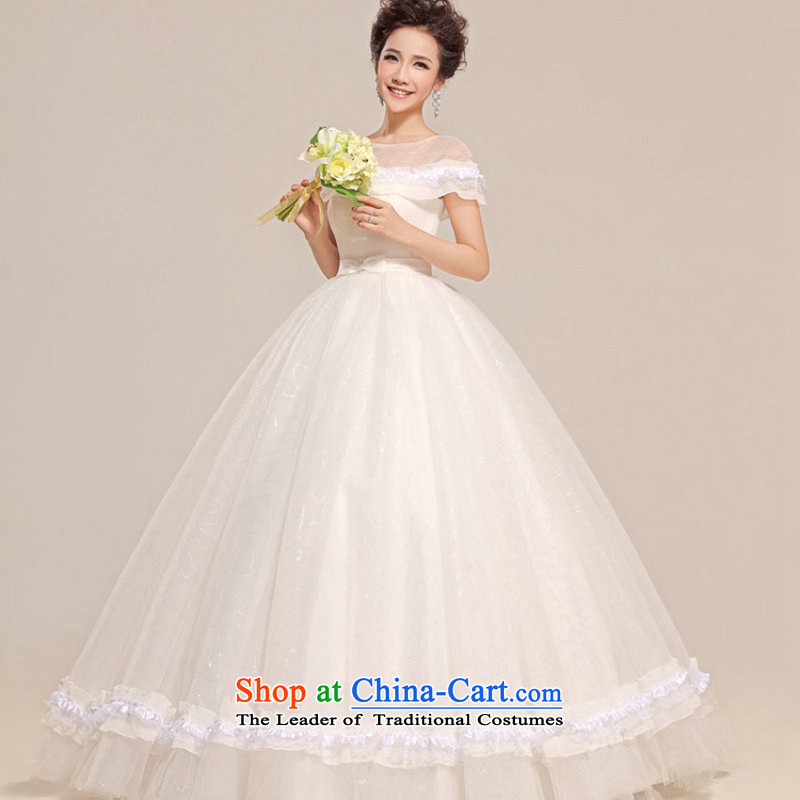 Yet a winter bride wedding new stylish Korean version of 2014 cuff lace retro large tie diamond shoulders xs8703 thin white L, video is a , , , shopping on the Internet